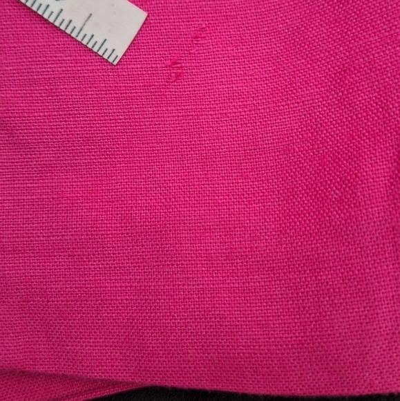 Vintage 80s/90s Hot Pink Button Front Power Dress Medium 10 - Picture 9 of 11